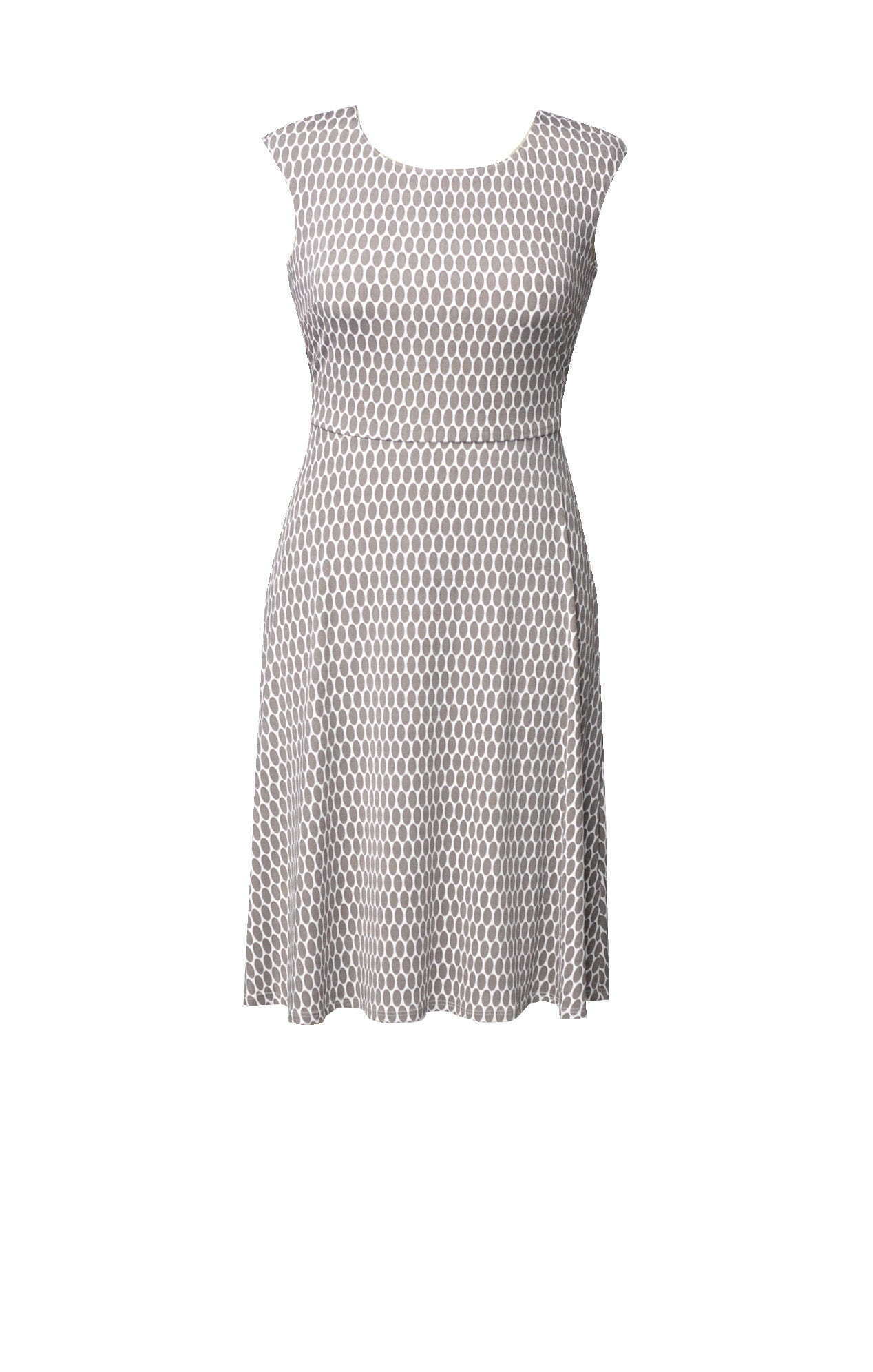 Vestido Estampado Beige con amarre