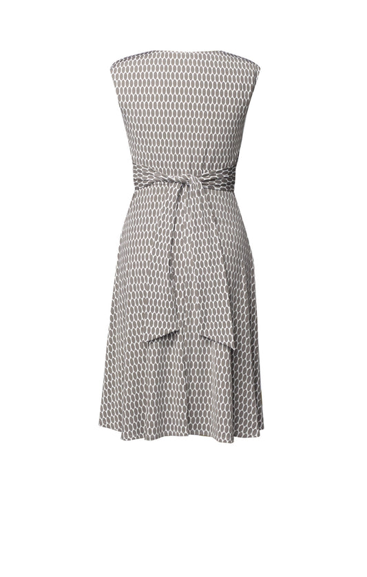 Vestido Estampado Beige con amarre