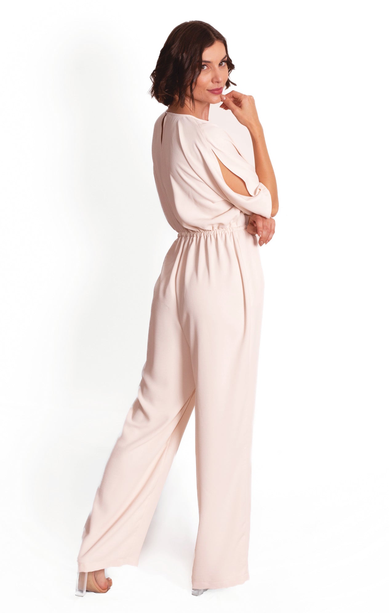 Jumpsuit Beige con Jareta