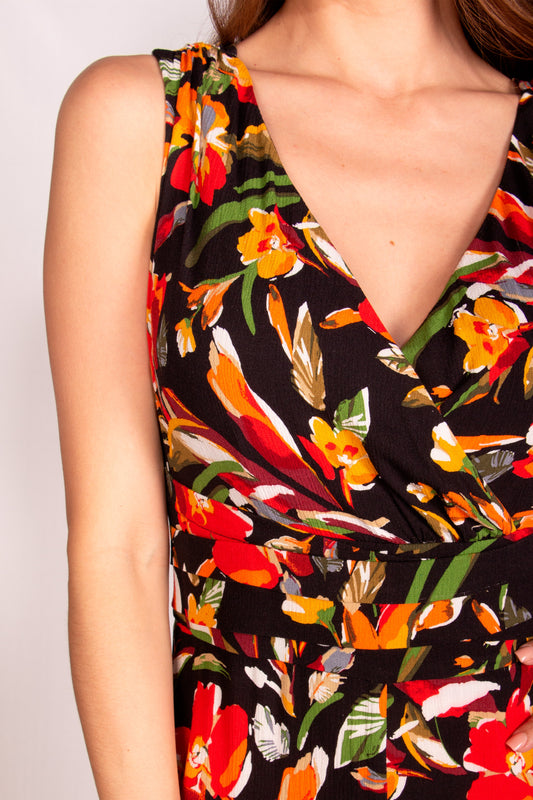 Jumpsuit Negro estampado Floral