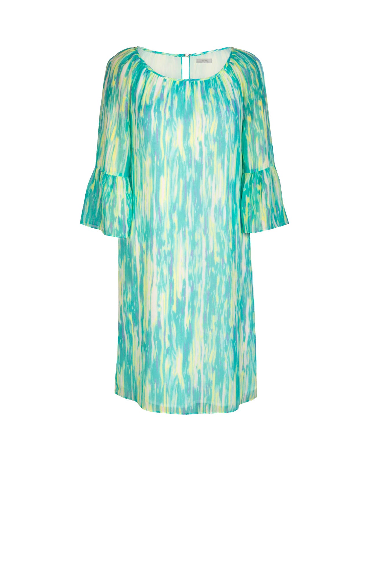 Vestido de chifón estampado en Verde Agua