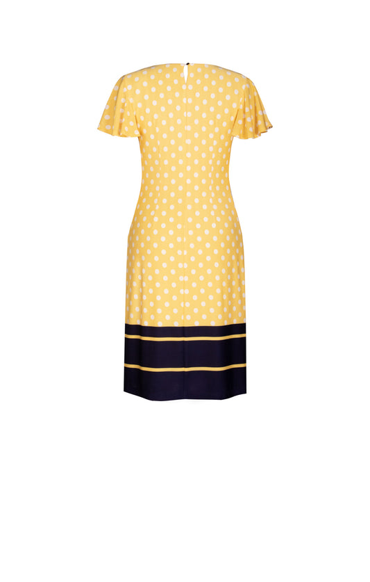 Vestido Amarillo Estampado Puntos