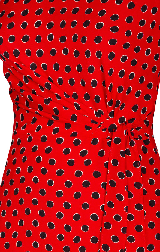 Vestido Estampado Dots Rojo