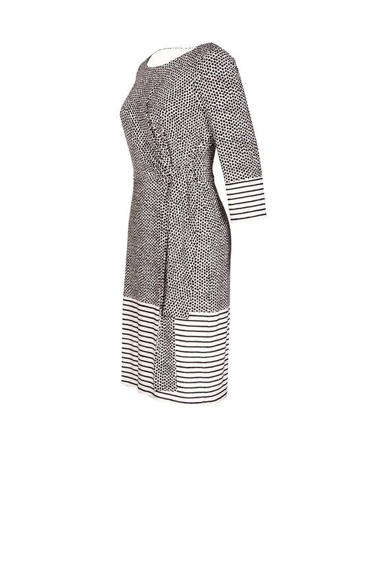 Vestido Estampado Dots Blanco y Negro
