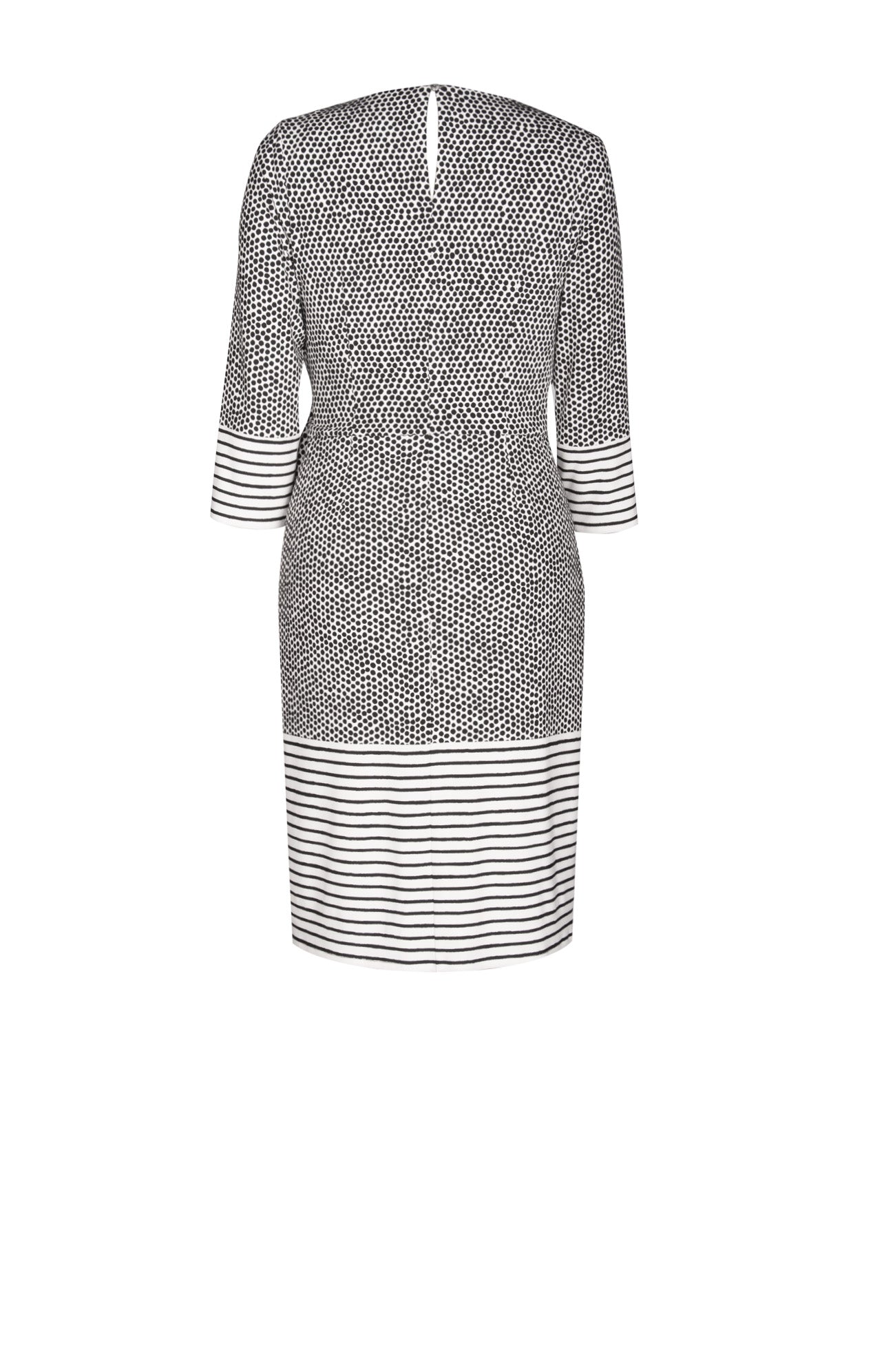 Vestido Estampado Dots Blanco y Negro