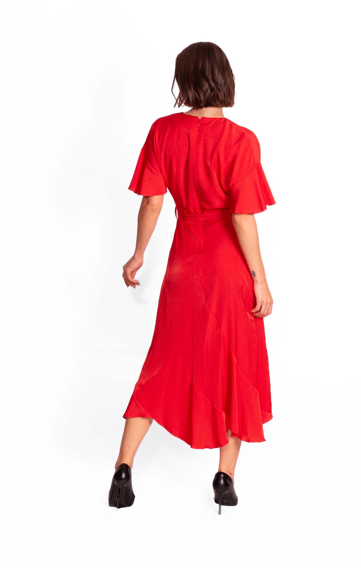 Vestido Rojo satinado