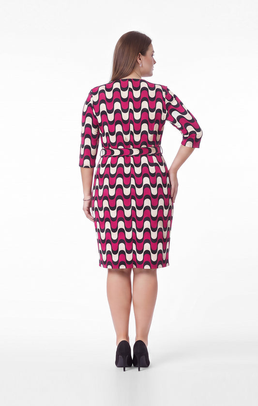 Vestido de licra estampado Envolvente