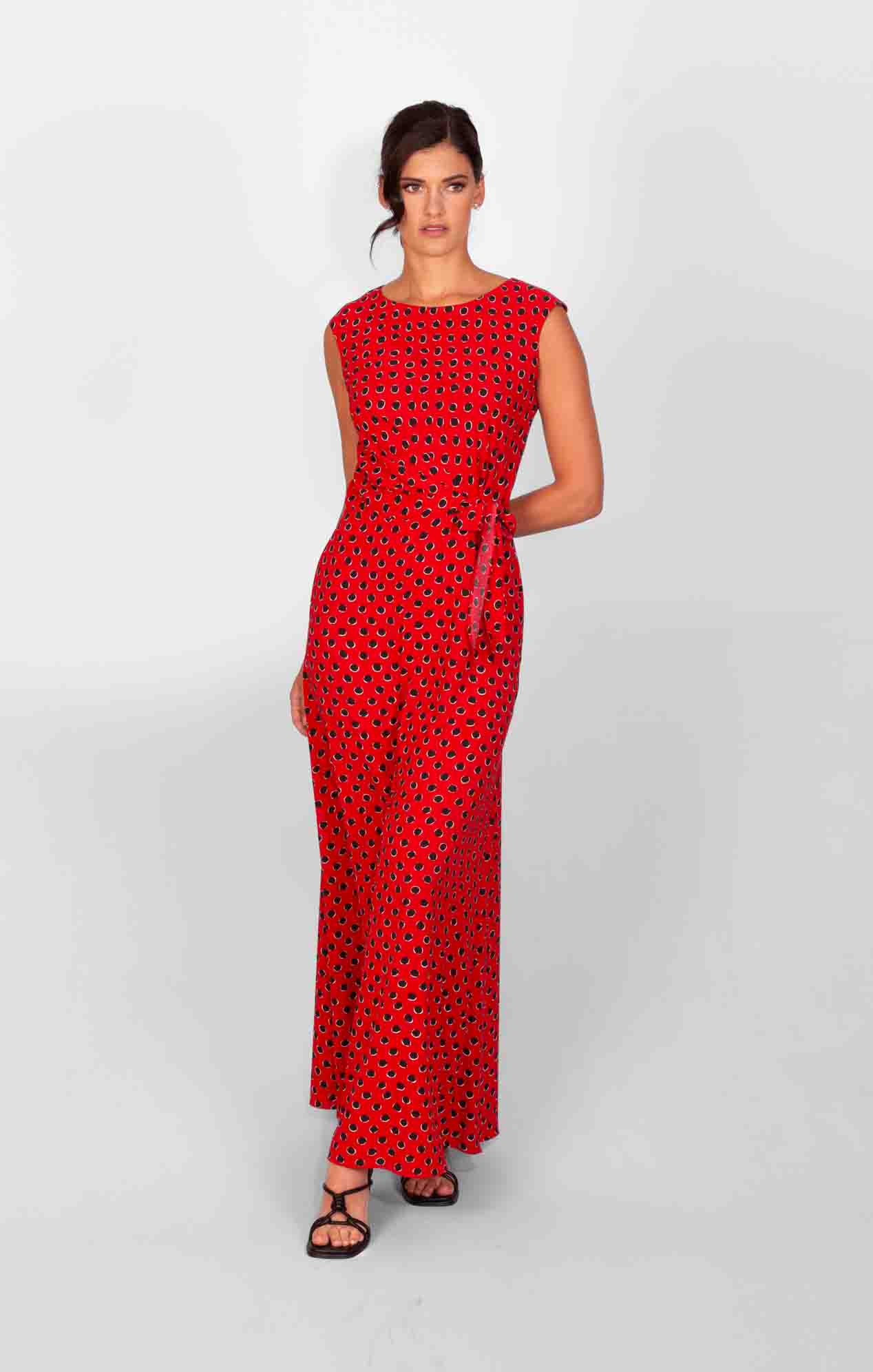 Vestido Estampado Dots Rojo
