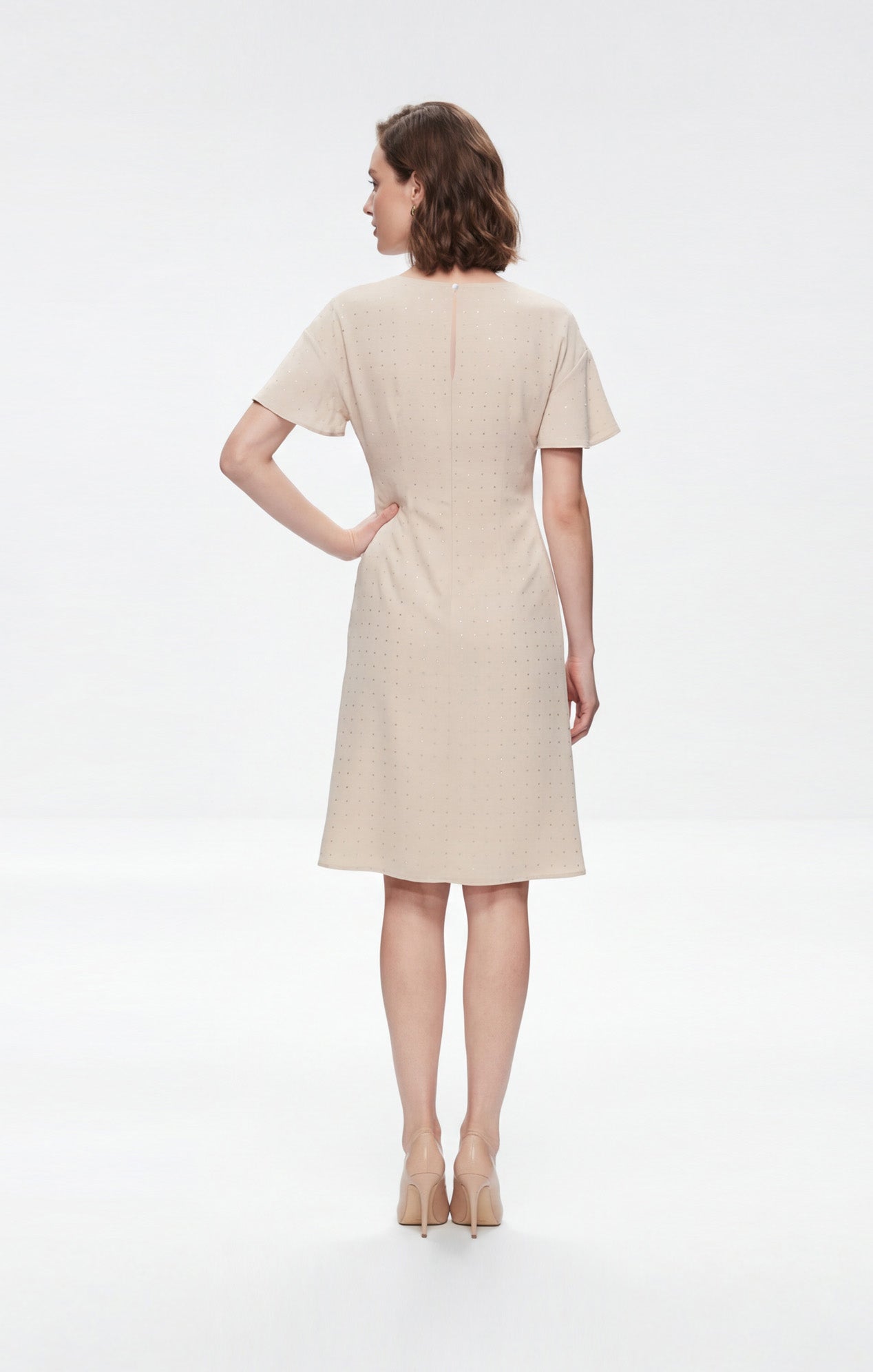 Vestido Beige Diamonds