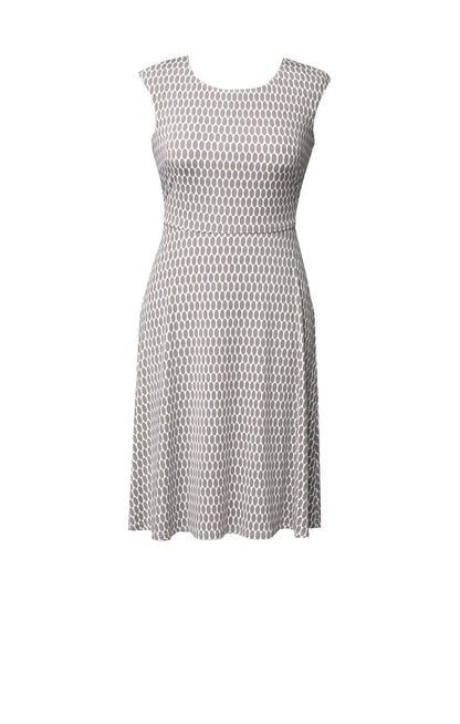 Vestido Estampado Beige con amarre