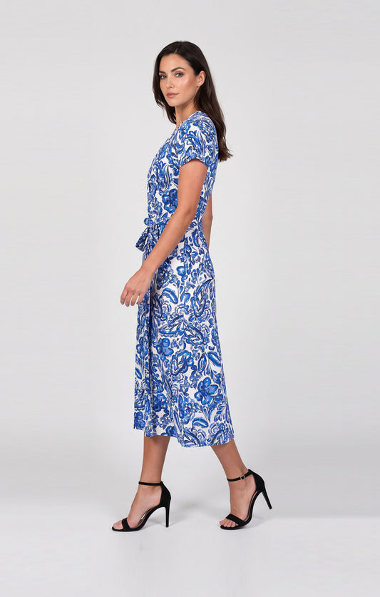 Vestido  estampado floral azul