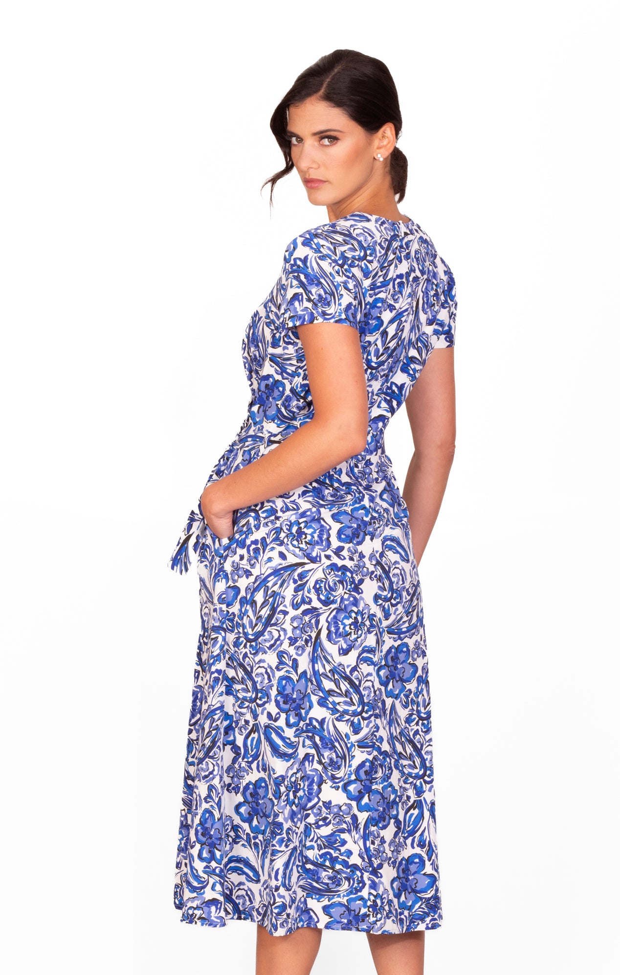 Vestido  estampado florar azul