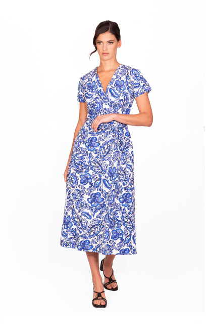 Vestido  estampado florar azul