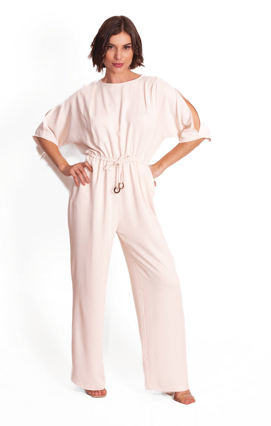 Jumpsuit Beige con Jareta