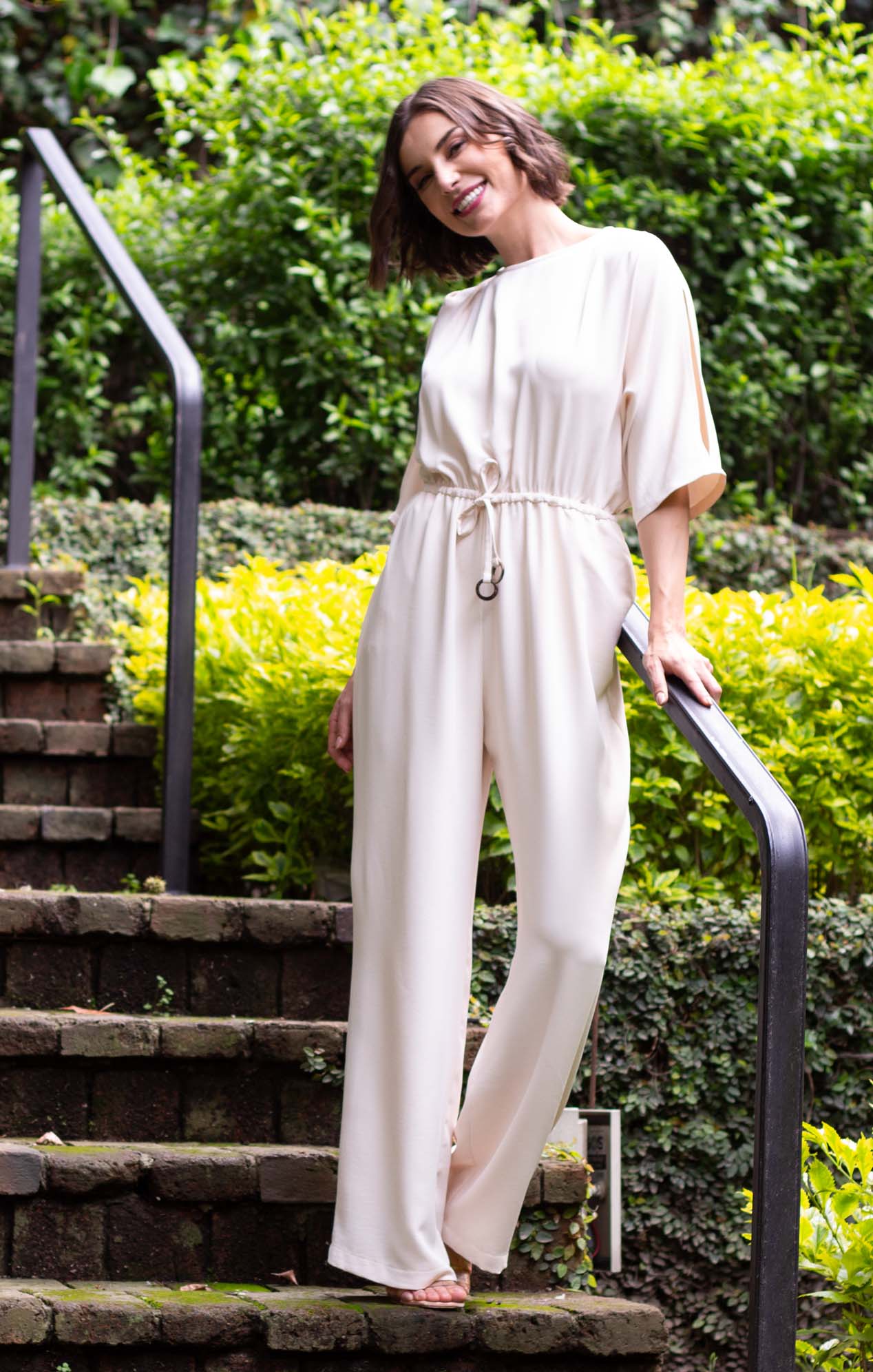 Jumpsuit Beige con Jareta