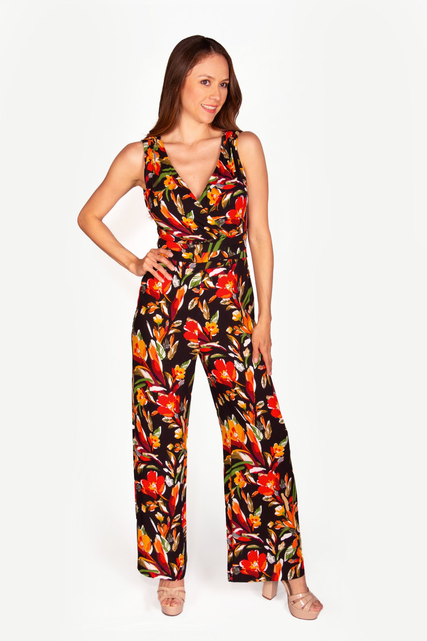 Jumpsuit Negro estampado Floral