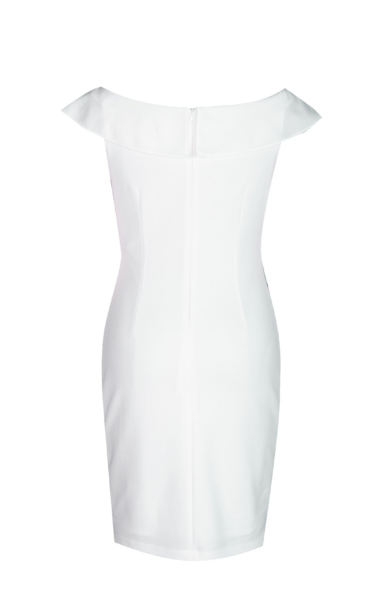 Vestido Bardot Blanco con escarolas
