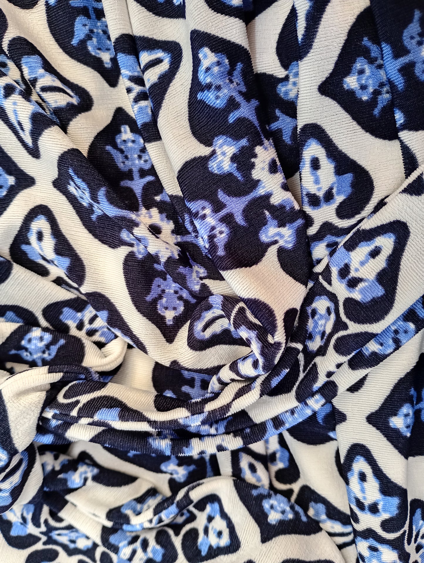 Vestido Halter Maxi Estampado Azul