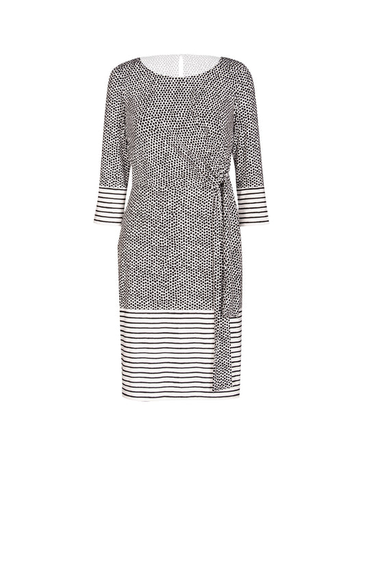 Vestido Estampado Dots Blanco y Negro