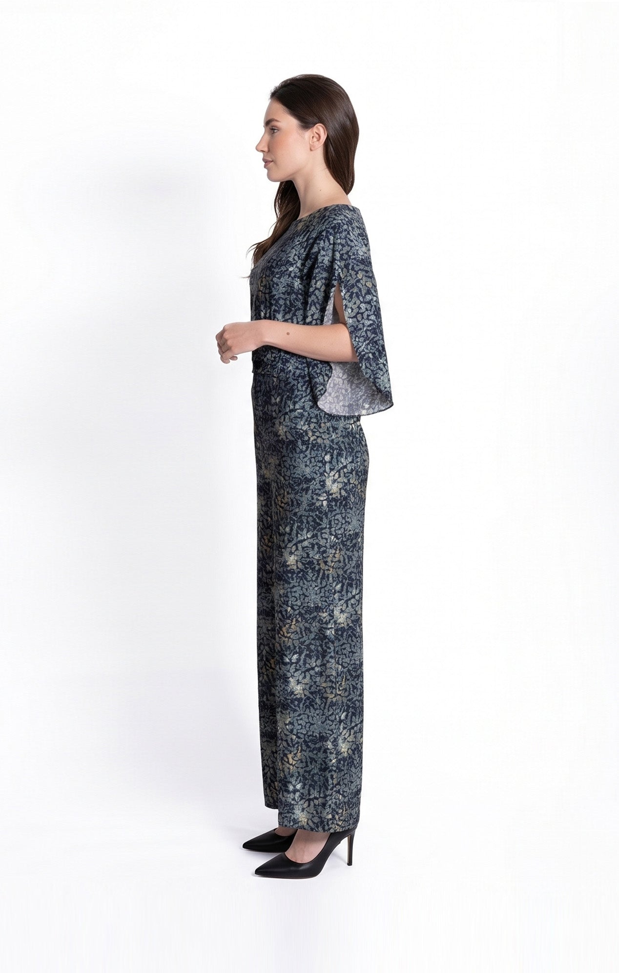 Jumpsuit Estampado Marino con Verde agua