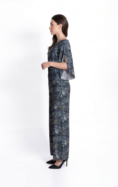 Jumpsuit Estampado Marino con Verde agua