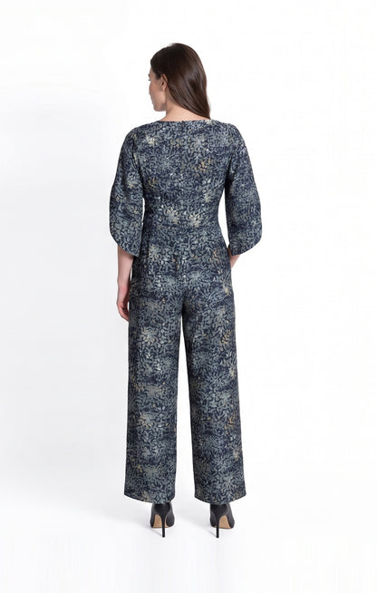 Jumpsuit Estampado Marino con Verde agua