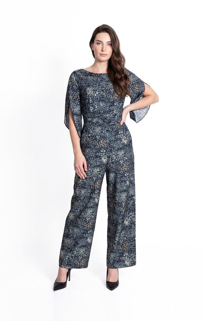 Jumpsuit Estampado Marino con Verde agua