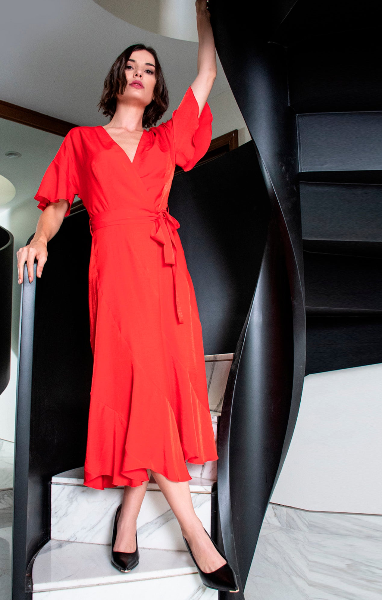 Vestido Rojo satinado