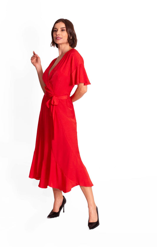 Vestido Rojo satinado