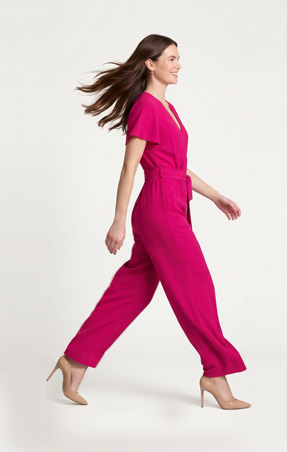 Jumpsuit tono fucsia