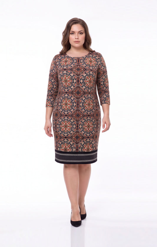 Vestido de licra estampado tipo Mosaico