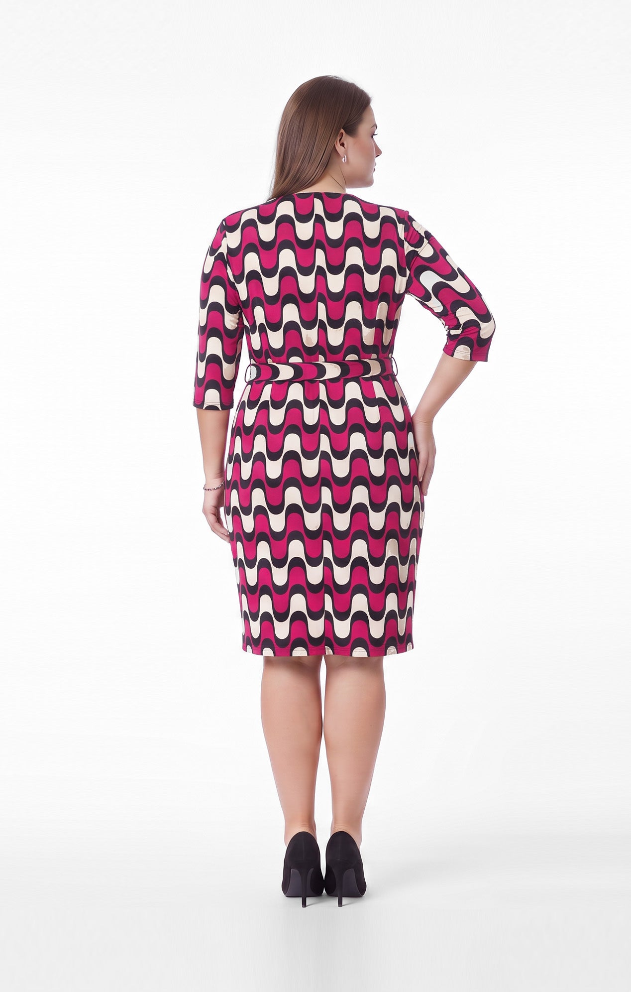 Vestido de licra estampado Envolvente