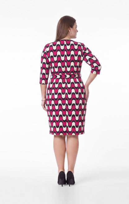 Vestido de licra estampado Envolvente