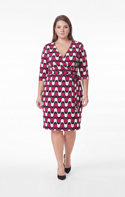 Vestido de licra estampado Envolvente