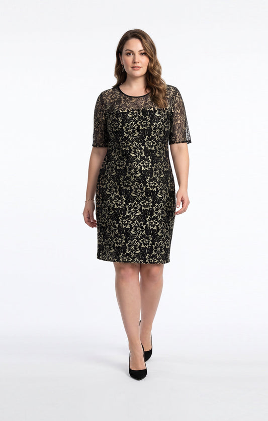Vestido de encaje Negro