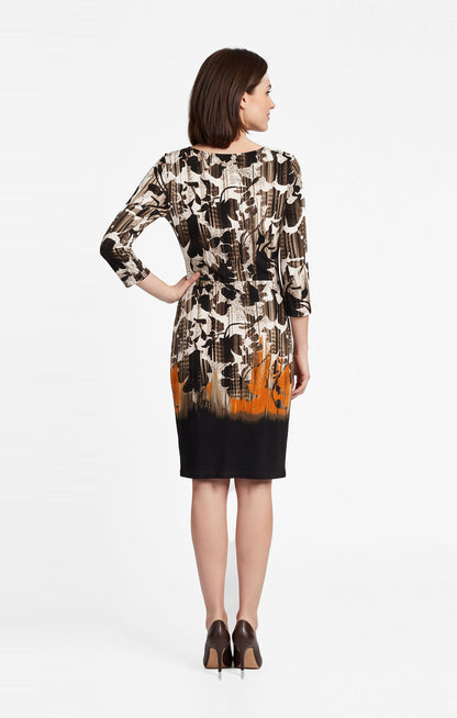 Vestido de Licra Estampado Otoñal