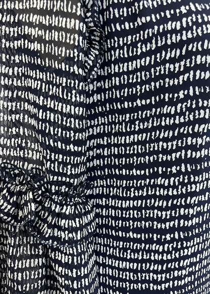 Vestido de chifón estampado Marino