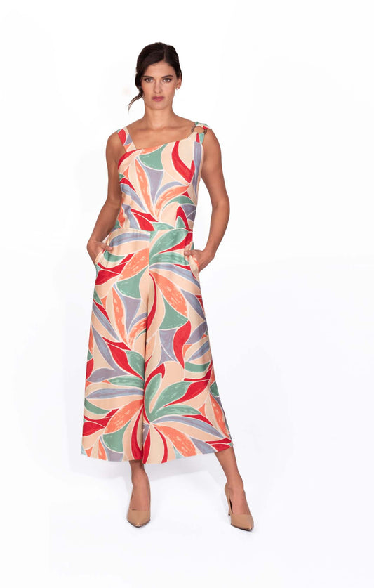 Jumpsuit / Palazzo Multicolor  con argolla en tirante