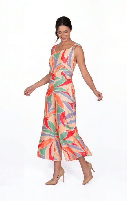 Jumpsuit / Palazzo Multicolor  con argolla en tirante