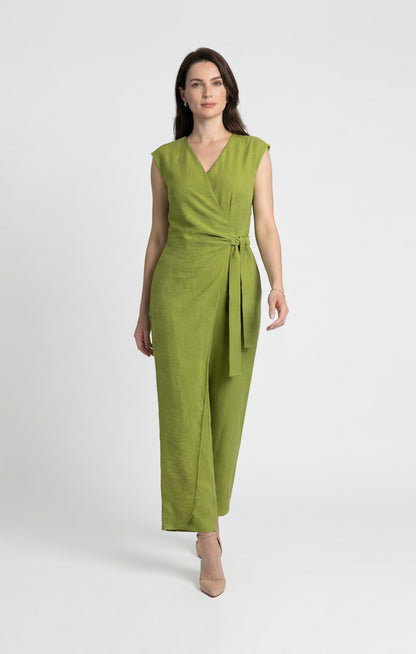 Jumpsuit Verde Manzana look lino