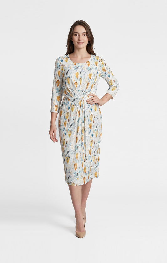 Vestido estampado hojas