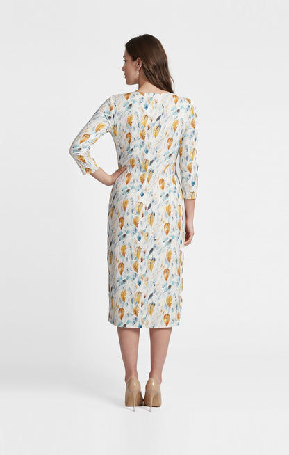 Vestido estampado hojas