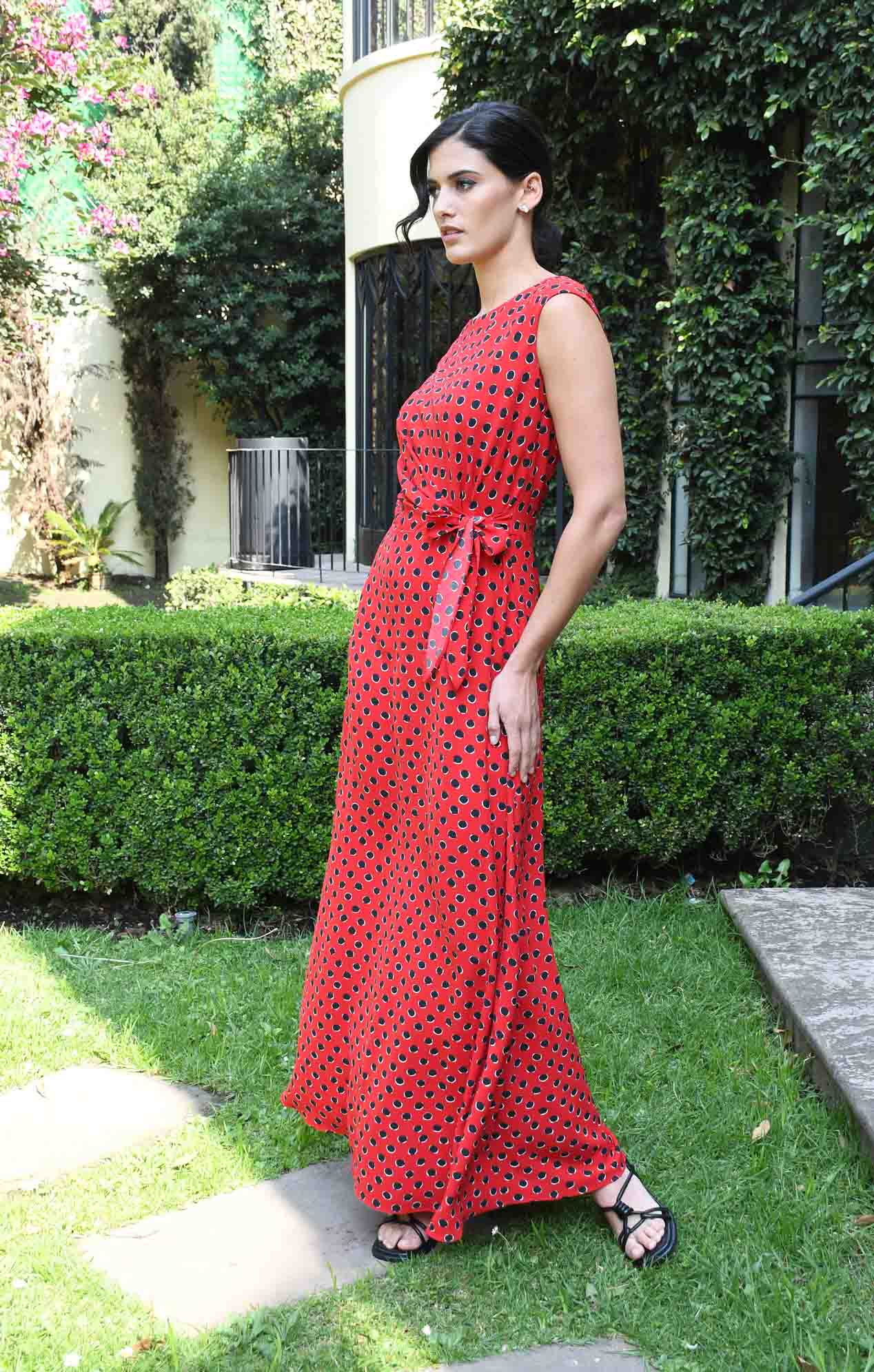 Vestido Estampado Dots Rojo