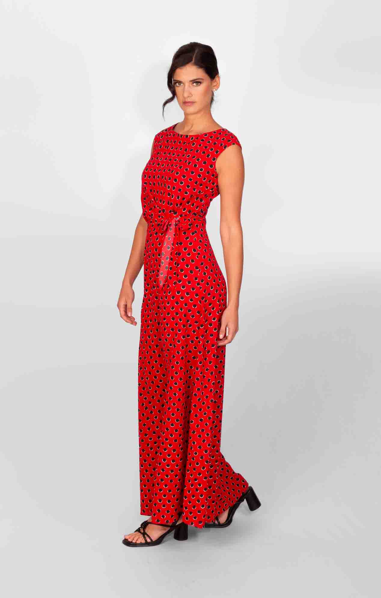 Vestido Estampado Dots Rojo
