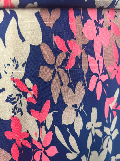 Vestido de licra estampado Marino envolvente / OUTLET