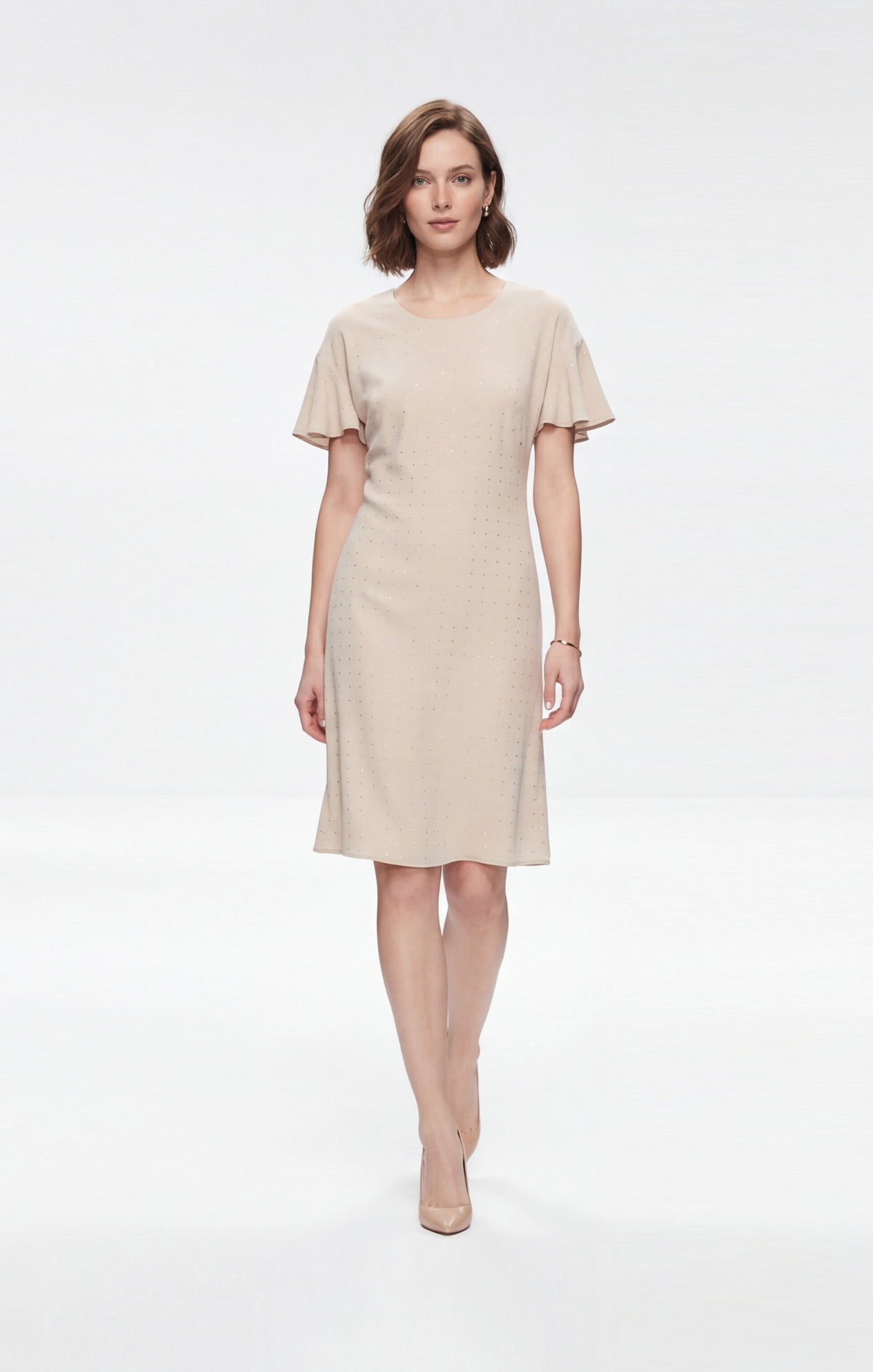 Vestido Beige Diamonds