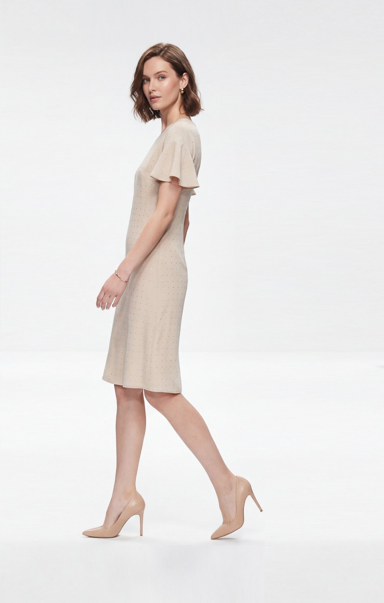 Vestido Beige Diamonds