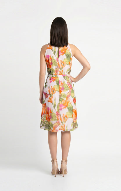 Vestido Halter Estampado Floral