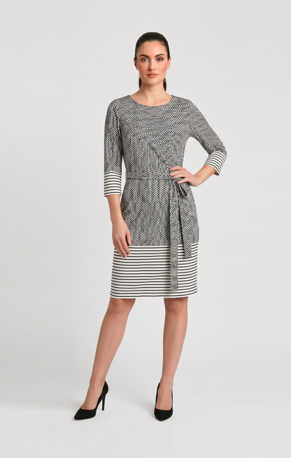 Vestido Estampado Dots Blanco y Negro