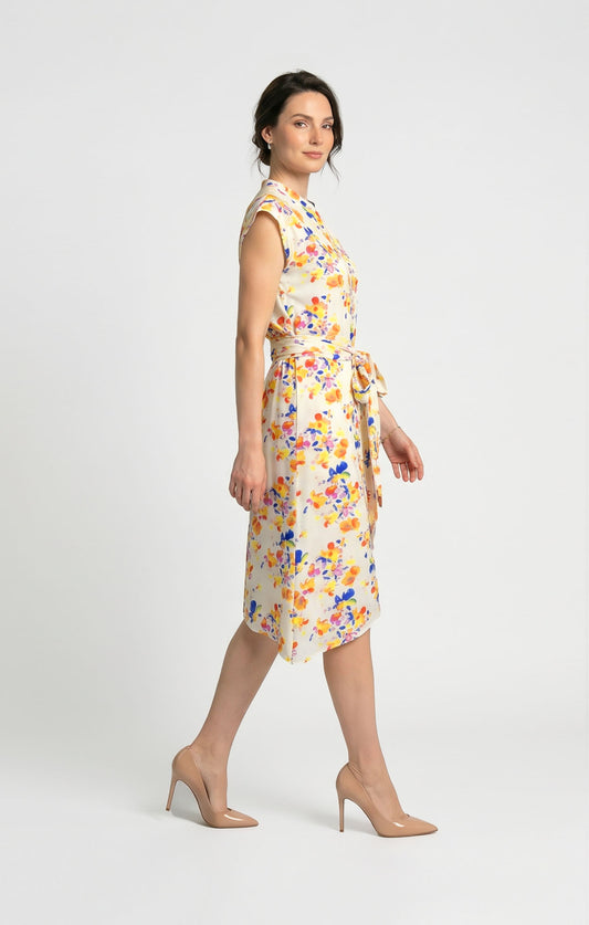 Vestido de Rayón estampado Multicolor